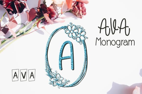 Ava Monogram: A Decorative Font for Branding Projects