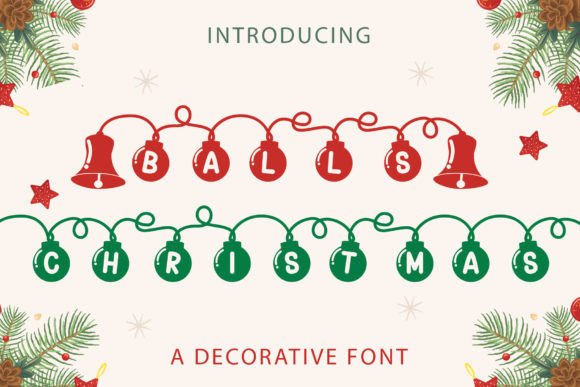 Balls Christmas Font for Holiday Marketing