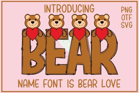 Bear Love: A Color Font That Elevates Branding with Charm