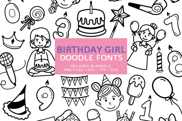 Birthday Girl Doodle: A Playful Font for Marketers