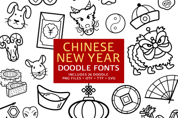 Chinese New Year Doodle Font Review for Campaign Design