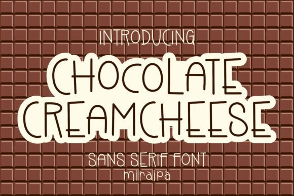 Chocolate Creamcheese Font for Handmade Creations