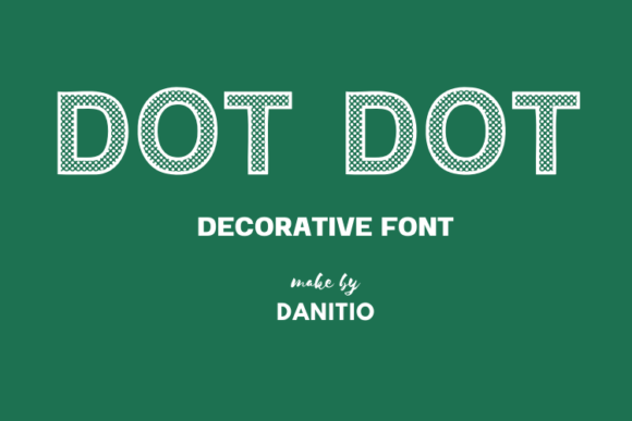 Dot Dot Font for Handmade and Commercial Projects