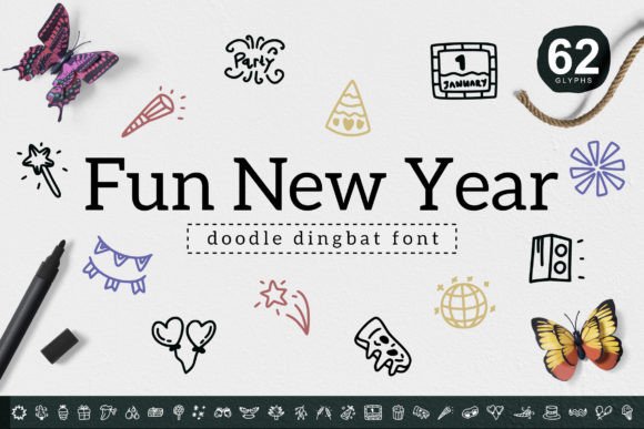 Fun New Year Font Review for Branding and Design
