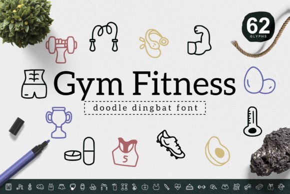 Gym Fitness Font for Handmade Creations