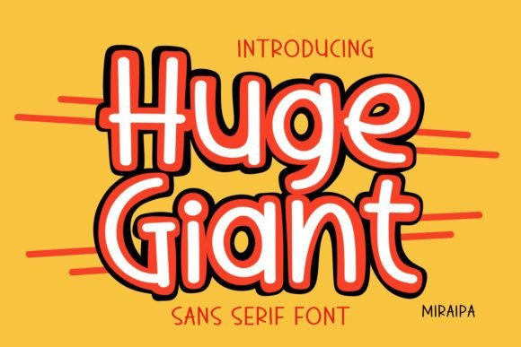 Huge Giant: A Handwritten Sans Serif Font for Editorial Design