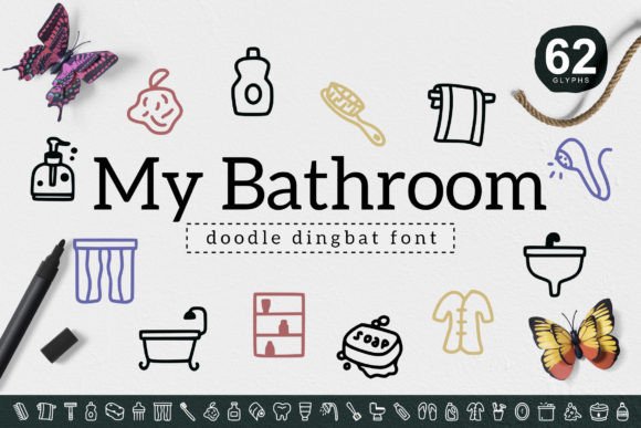 My Bathroom: A Playful Font for Editorial Design