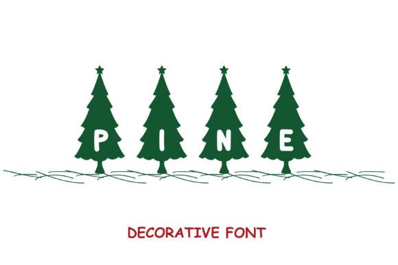 Pine Decorative Font for Holiday Branding