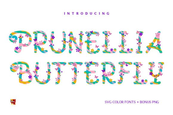 Prunellia Butterfly: A Colorful Font for Eye-Catching Campaigns