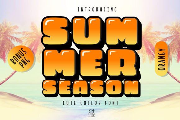 Summer Season Orangy Font for Web Design